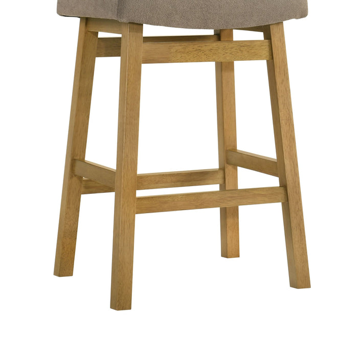 Lenon - Modern Farmhouse Wood Counter Height Kitchen Bar Stool - Simple Home Plus