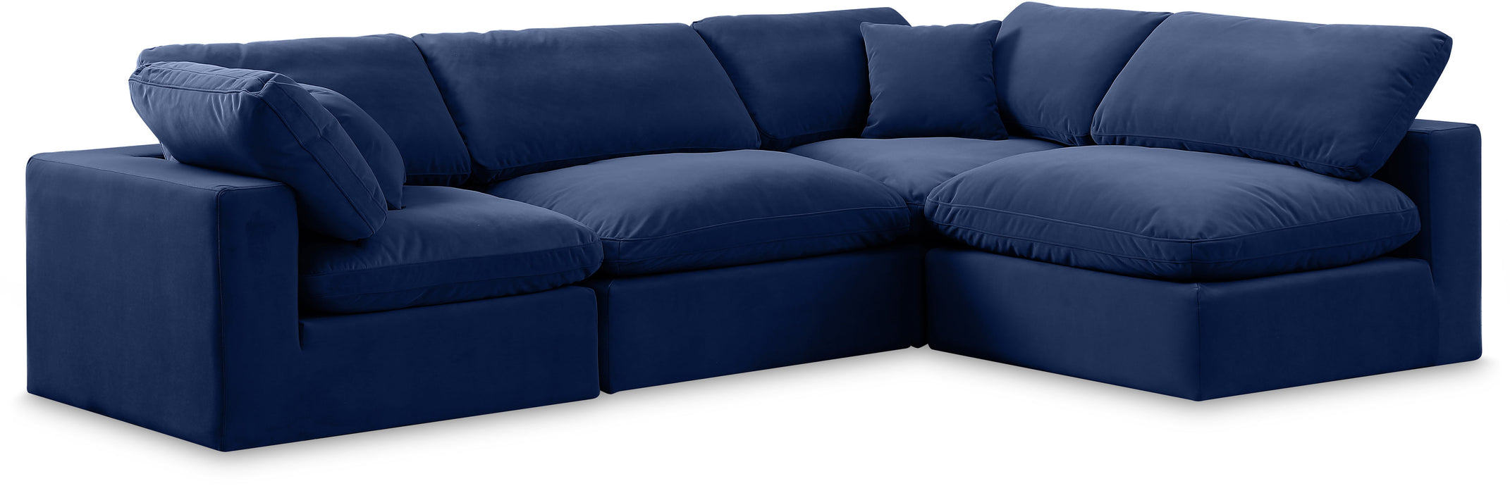 Comfy - 4 Piece Velvet Modular Armless Sectional - Simple Home Plus