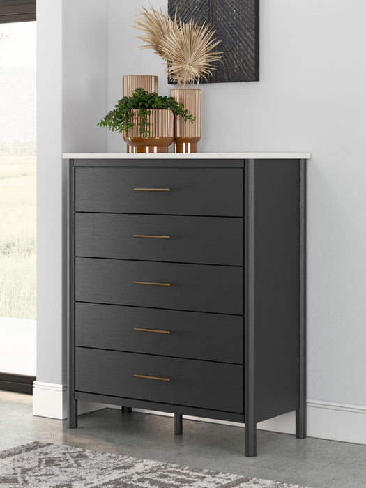 Cadmori - Five Drawer Wide Chest - Simple Home Plus