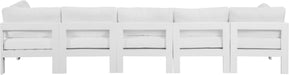Nizuc - Outdoor Patio 5 Seat Modular Sofa With White Frame - Simple Home Plus