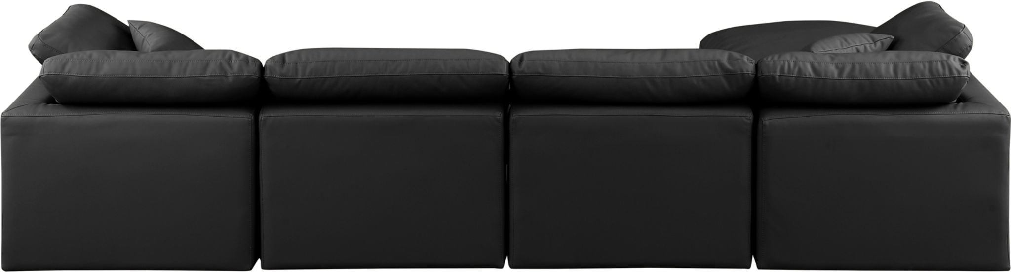 Indulge - Faux Leather 5 Piece Modular Sectional With Chaise - Simple Home Plus
