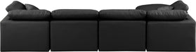 Indulge - Faux Leather 5 Piece Modular Sectional With Chaise - Simple Home Plus