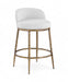 Ferro - Upholstered Counter Stool With Brushed Gold Base - Simple Home Plus