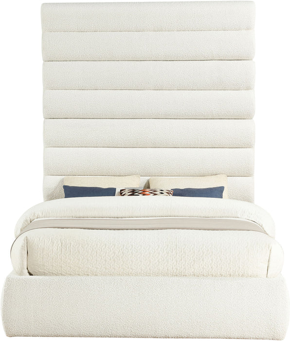 Adam - Boucle Fabric Bed With 89" Headboard - Simple Home Plus