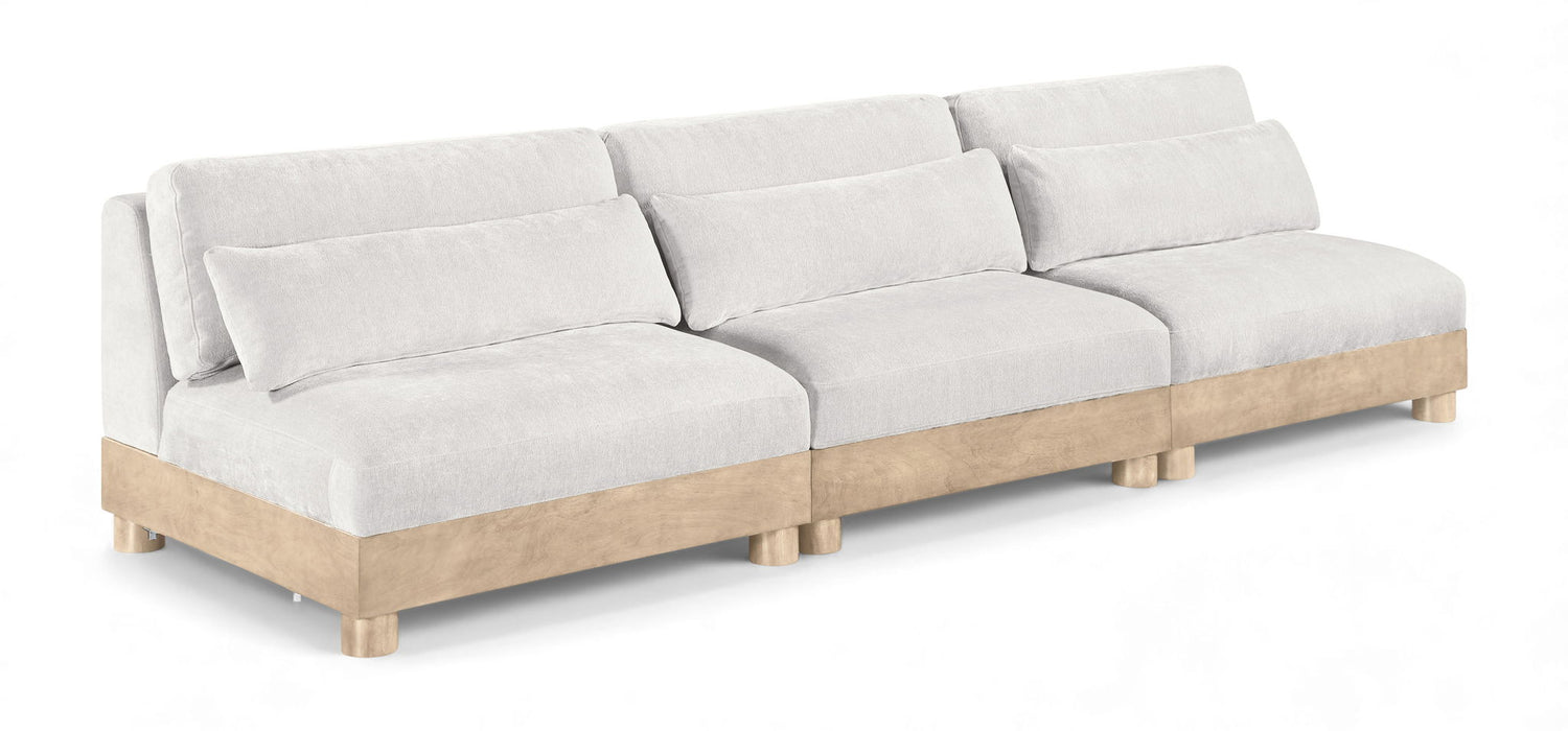 Turin - Chenille Fabric Upholstered Modular Sectional - White - Simple Home Plus