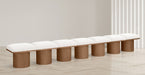 Pavilion - 7 Piece Modular Bench With Brown Base - Simple Home Plus