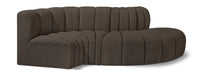 Arc - Boucle Fabric 4 Piece L-Shaped Modular Sofa - Simple Home Plus