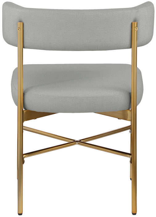 Rivage - Durable Dining Chair With Gold Frame (Set of 2) - Simple Home Plus