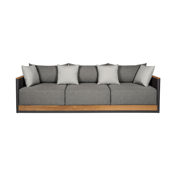Artesia - Outdoor Patio Sofa - Black / Dark Gray - Simple Home Plus