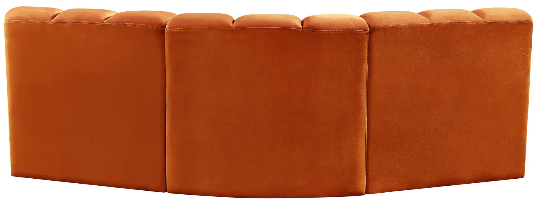 Arc - Velvet 3 Piece Modular Corner Sofa - Simple Home Plus