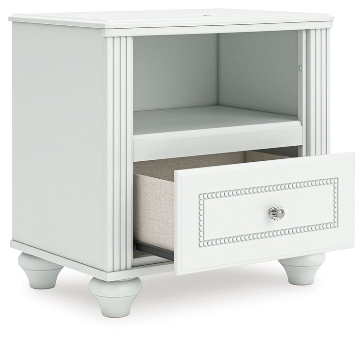 Kozlani - One Drawer Night Stand - White - Simple Home Plus