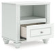Kozlani - One Drawer Night Stand - White - Simple Home Plus