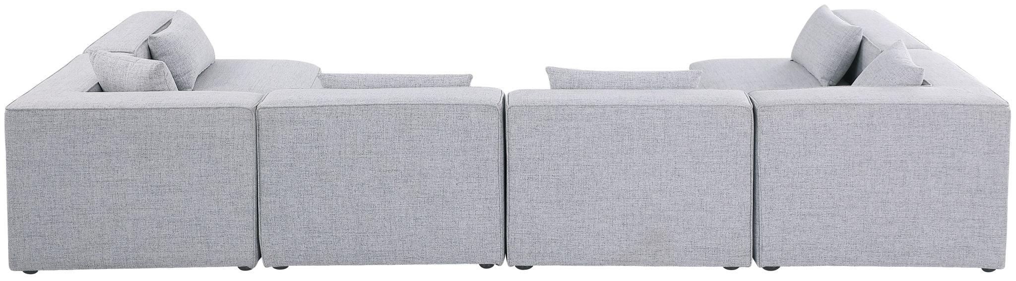 Cube - Linen 6 Piece Modular Armless Sectional - Simple Home Plus