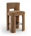 Zuno - Velvet Performance Fabric Upholstered Bar Stool (Set of 2) - Saddle - Simple Home Plus