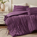 Mia - 2 Piece Twin/Twin Long Comforter Set - Purple - Simple Home Plus