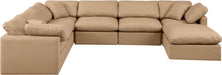 Indulge - Faux Leather 7 Piece Modular Sectional - Tan - Simple Home Plus
