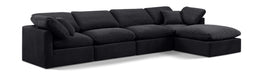 Indulge - Velvet 5 Piece Modular Sectional With Chaise - Simple Home Plus