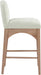 Waldorf - Chenille Stool With Natural Legs - Simple Home Plus