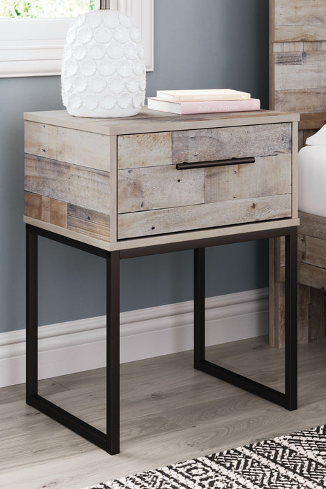 Neilsville - Whitewash - One Drawer Night Stand - Vinyl-Wrapped - Simple Home Plus