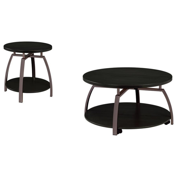 Dacre - Round Coffee And End Table Set - Simple Home Plus