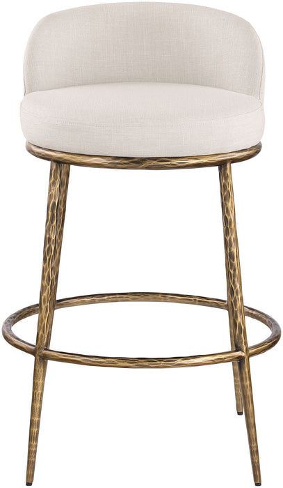 Ferro - Performance Fabric Upholstered Bar Stool - Antique Brass - Simple Home Plus