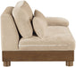 Turin - Chenille Fabric Upholstered Modular Arm Chair - Walnut Base - Simple Home Plus