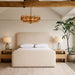 Fira - Linen Textured Fabric Upholstered Bed - Simple Home Plus