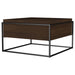 Fulton - Square - Mango Wood Coffee Table - Dark Brown - Simple Home Plus