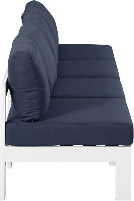 Nizuc - Outdoor Patio 4 Seat Armless Modular Sofa With White Frame - Simple Home Plus