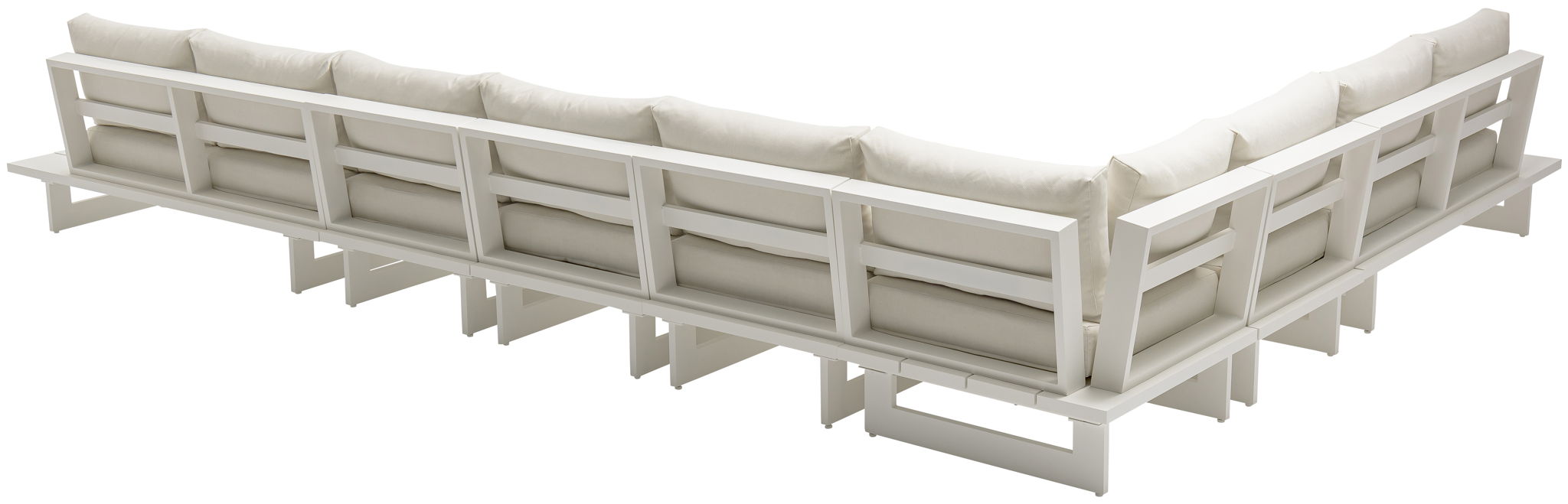 Maldives - 7 Piece Water Resistant Outdoor Patio Modular Sectional With White Base - Simple Home Plus