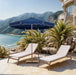 Amalfi - Aluminum Patio Umbrella - Light Brown Base / Light Brown Pole - Simple Home Plus