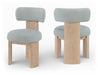 Atelier - Vegan Leather Upholstered Dining Chair (Set of 2) - Painted Natural Frame - Simple Home Plus