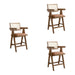 Harley - Nutmeg Brown Solid Wood And Rattan Upholstered 26" Counter Height Barstool - Simple Home Plus