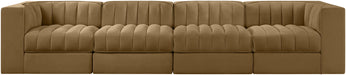 Rummi - Velvet Performance Fabric Upholstered 4 Piece Modular Sofa - Simple Home Plus