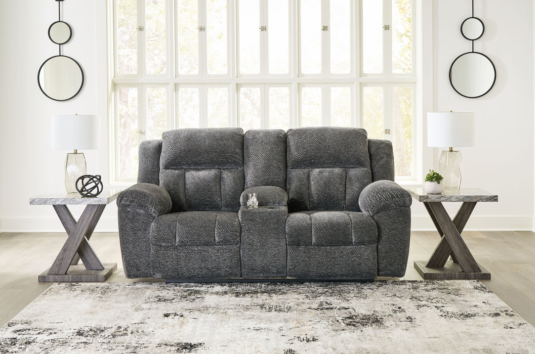 Frohn - Dbl Reclining Loveseat With Console - Simple Home Plus