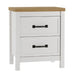Kerisden - Two Drawer Night Stand - White / Brown - Simple Home Plus