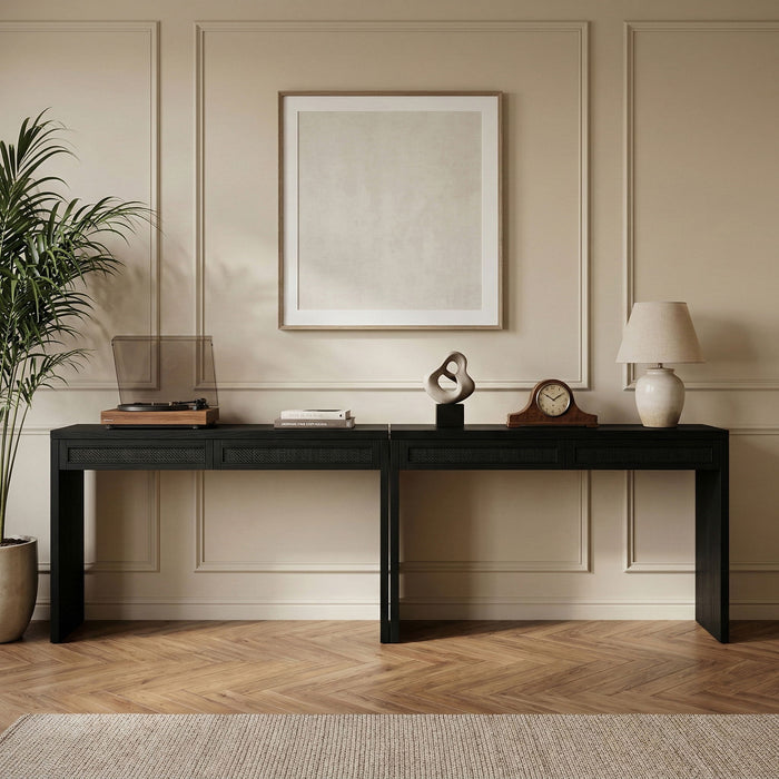 Avro - Solid Wood And Oak Veneer Desk - Simple Home Plus