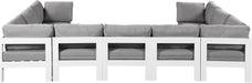 Nizuc - Outdoor Patio 9 Piece Modular Sectional With White Frame - Simple Home Plus