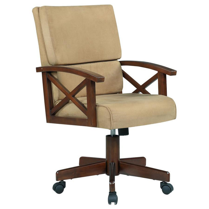 Marietta - Upholstered Game Chair - Tobacco And Tan - Simple Home Plus