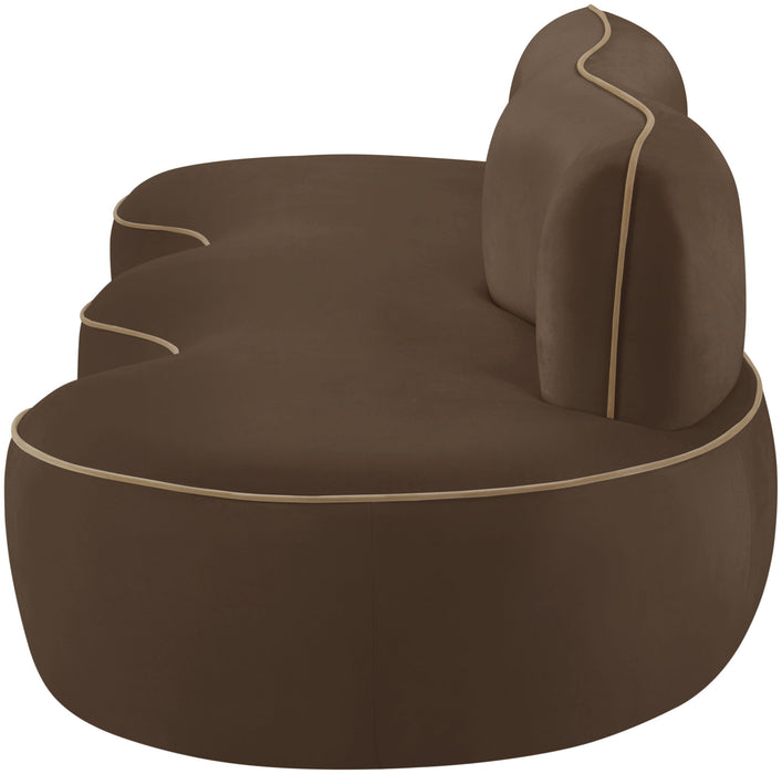 Swerve - Velvet 101" Upholstered Sofa - Simple Home Plus