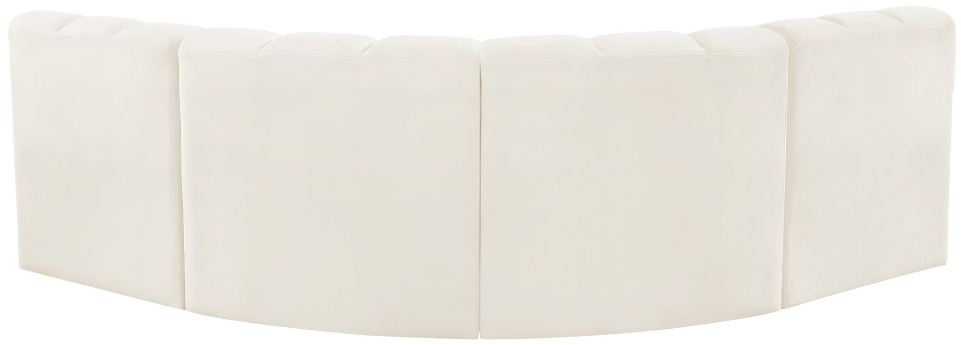Arc - Velvet 4 Piece Corner Modular Sofa - Simple Home Plus