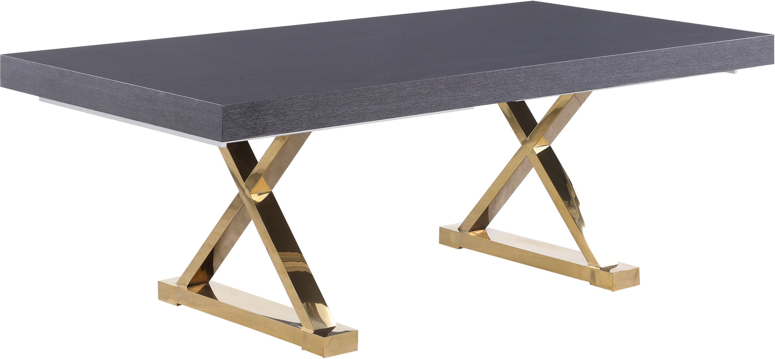 Excel - Extendable Dining Table with Gold Base - Simple Home Plus