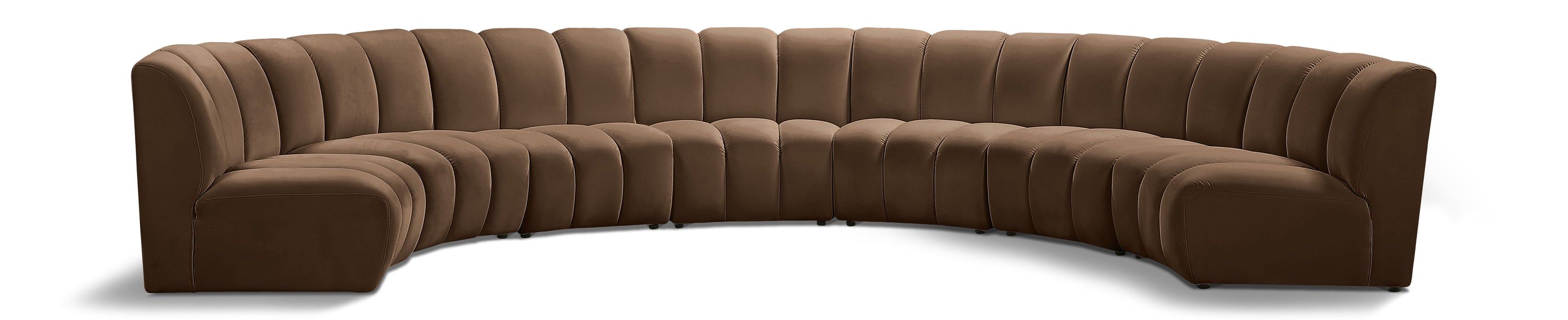 Infinity - 7 Piece Modular Sectional - Brown - Simple Home Plus
