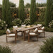 Newport - Acacia Wood 86.75" / 108" Outdoor Patio Dining Table - Natural - Simple Home Plus