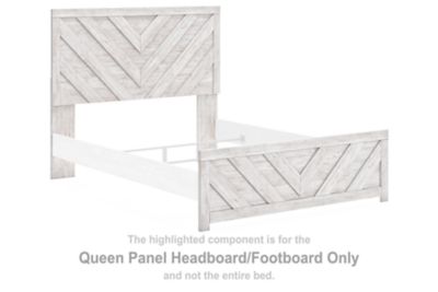 Cayboni - Queen Panel Headboard/Footboard - Whitewash - Simple Home Plus