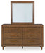 Lyncott - Brown - Dresser And Mirror - Simple Home Plus