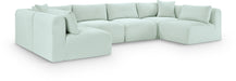 Shaggy - 6 Piece Modular U-Shaped Armless Sectional - Simple Home Plus