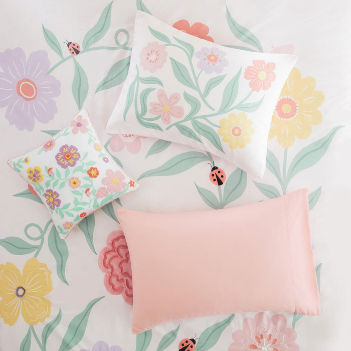 Floral - Queen Comforter Set - Pink