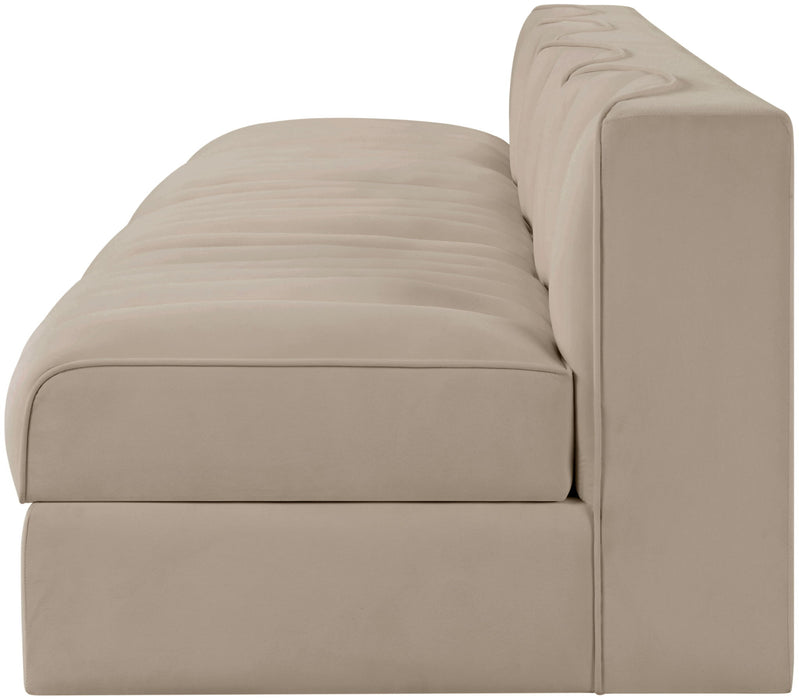 Rummi - Armless Velvet Performance Fabric Upholstered 4 Piece Modular Sofa - Simple Home Plus