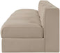 Rummi - Armless Velvet Performance Fabric Upholstered 4 Piece Modular Sofa - Simple Home Plus